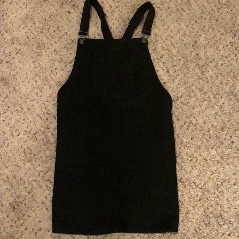 Black overall dress